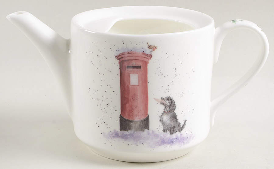 Wrendale Designs Christmas Teapot No Lid by Royal Worcester-1