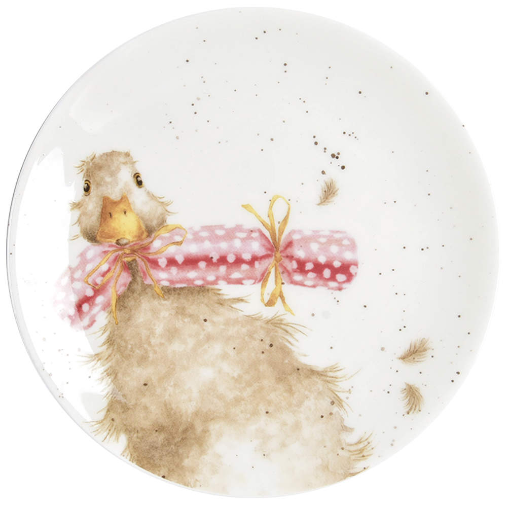 Wrendale Designs Christmas Coupe Bread & Butter Plate by Royal Worcester-1