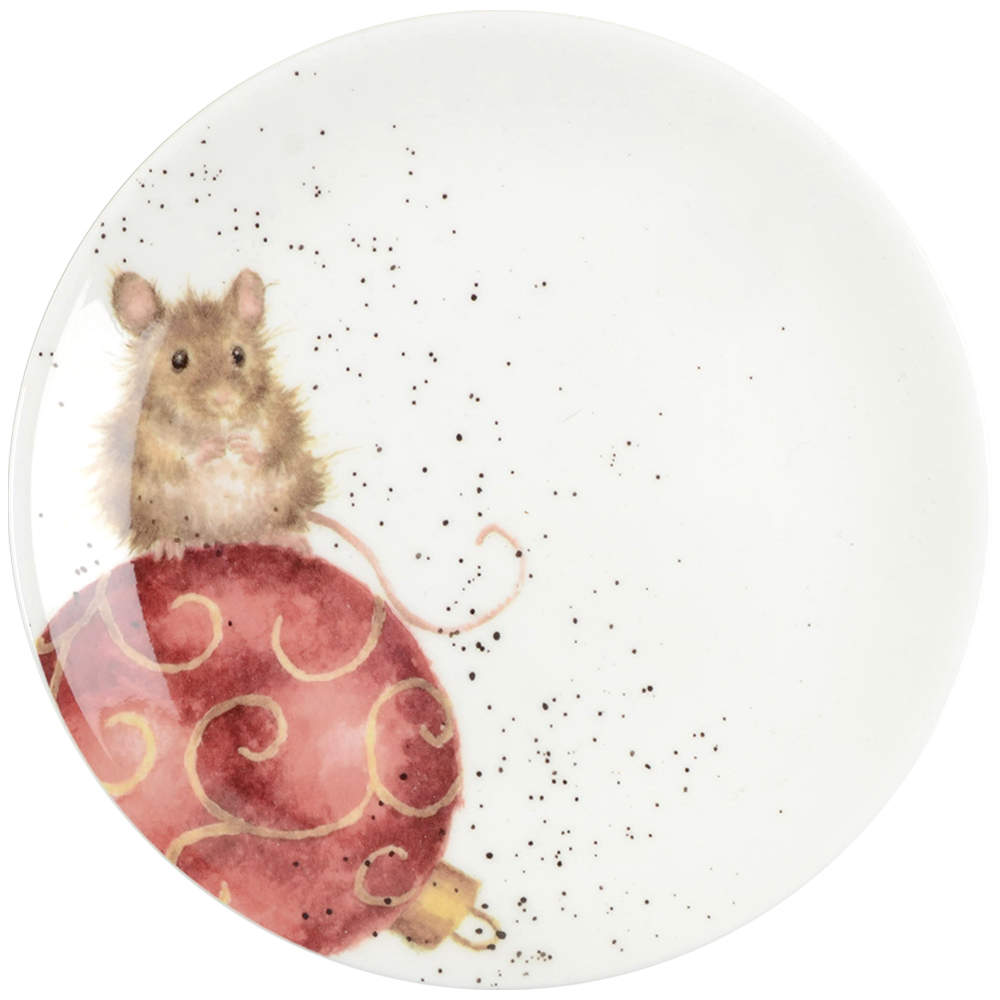 Wrendale Designs Christmas Coupe Bread & Butter Plate by Royal Worcester-1