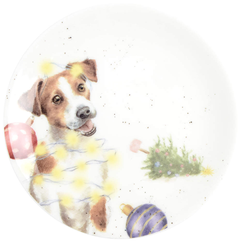 Wrendale Designs Christmas Coupe Bread & Butter Plate by Royal Worcester-1