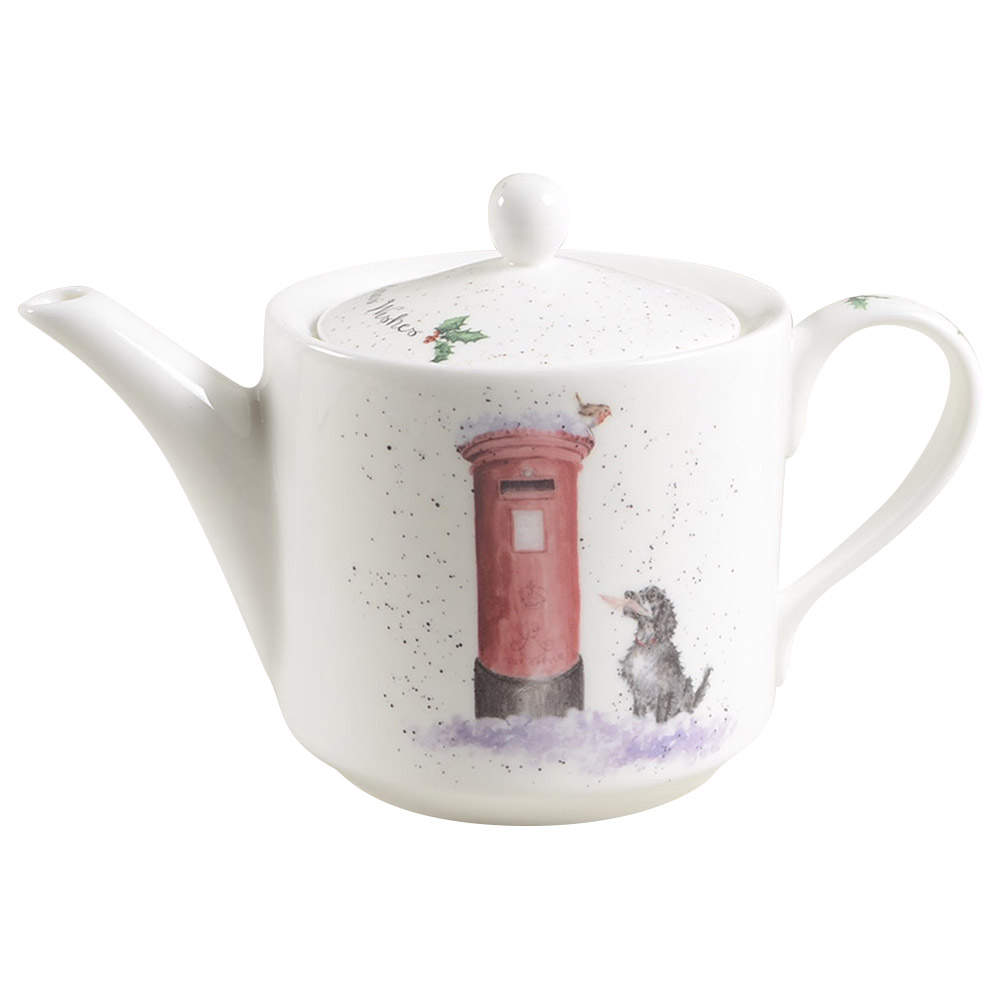 Wrendale Designs Christmas Teapot & Lid by Royal Worcester-1