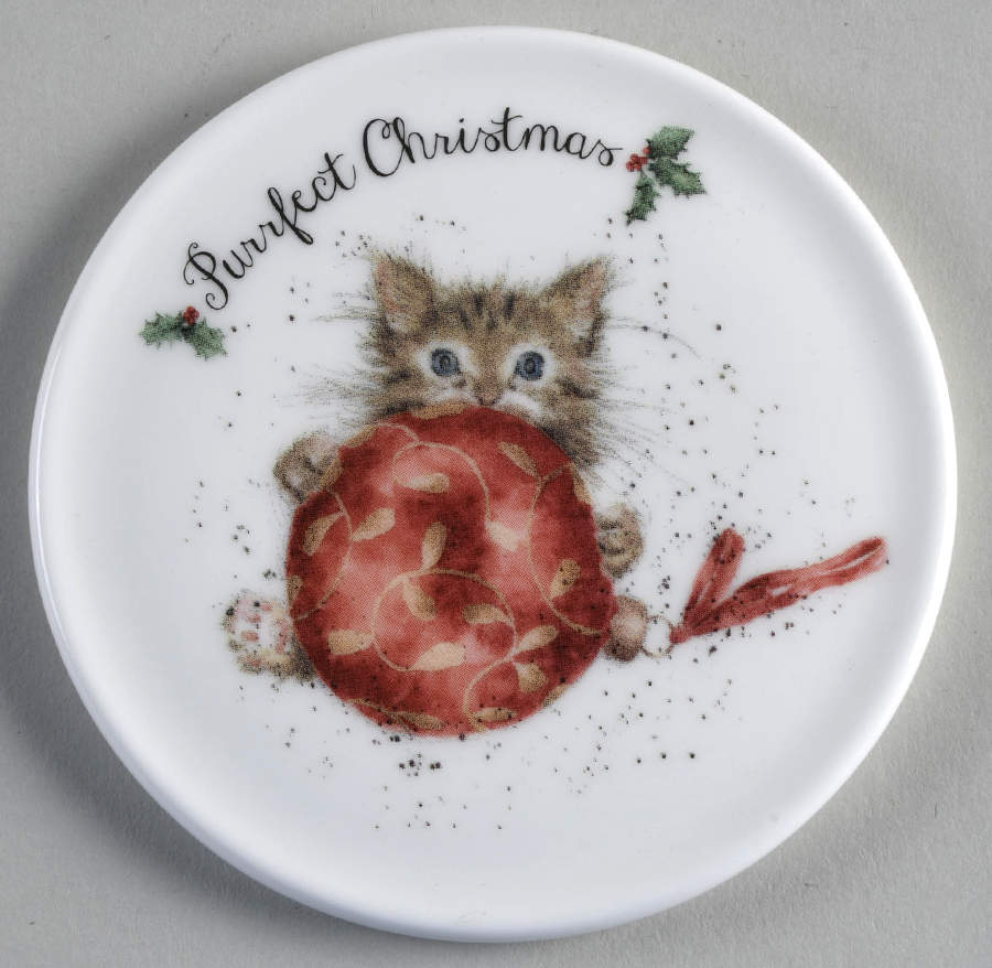 Wrendale Designs Christmas Coaster Only for Mug & Coaster Set by Royal Worcester-1