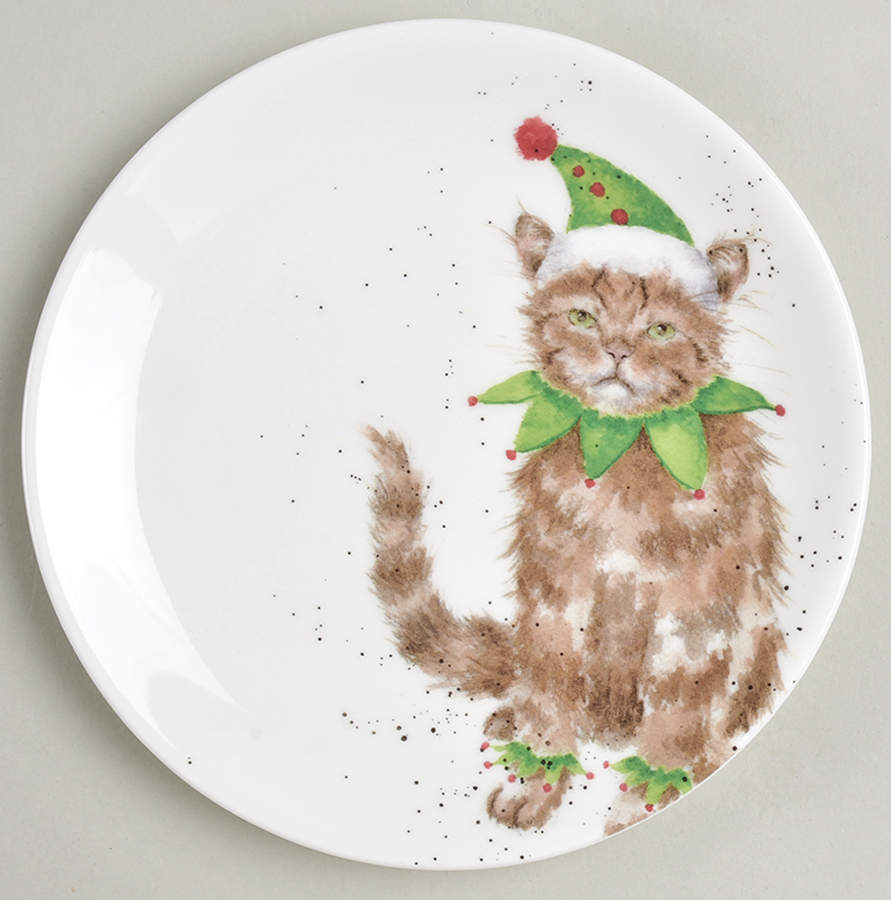 Wrendale Designs Christmas Coupe Bread & Butter Plate by Royal Worcester-1