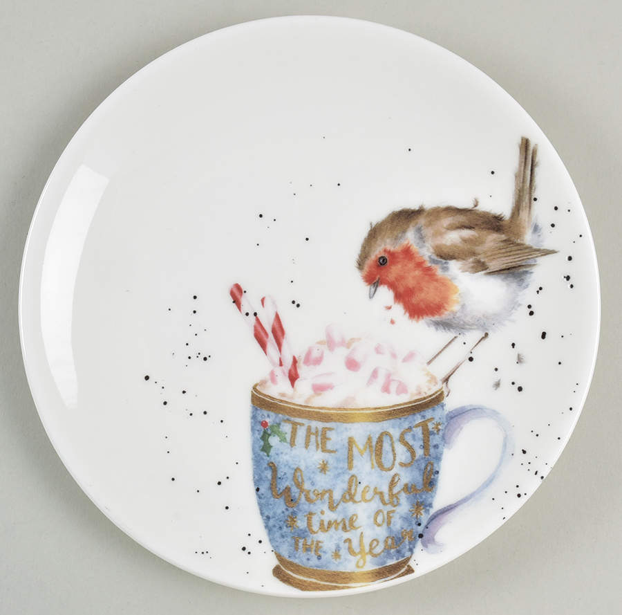 Wrendale Designs Christmas Coupe Bread & Butter Plate by Royal Worcester-1