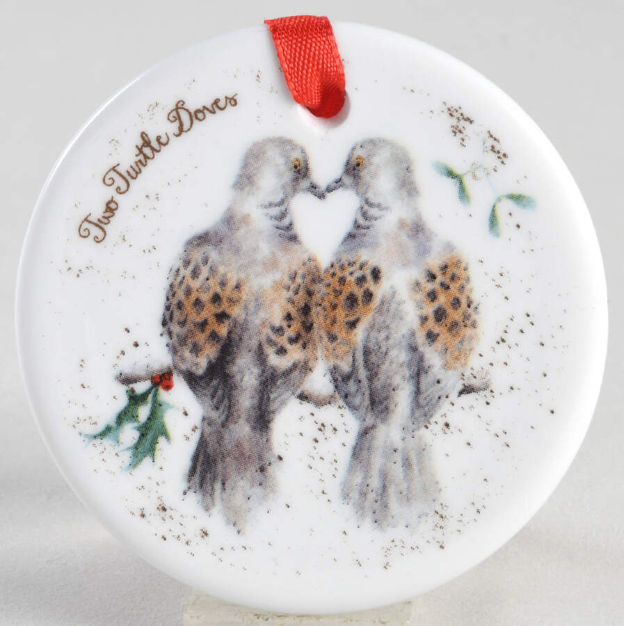 Wrendale Designs Christmas 12 Days of Christmas Ornament by Royal Worcester-1