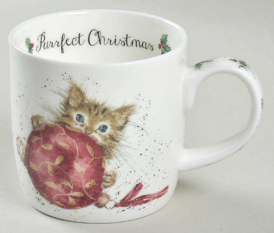 Wrendale Designs Christmas Mug Only for Mug & Coaster Set by Royal Worcester-1