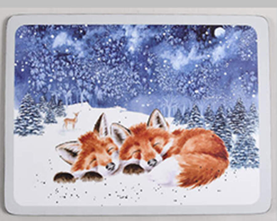 Wrendale Designs Christmas Corkboard Placemat by Royal Worcester-1