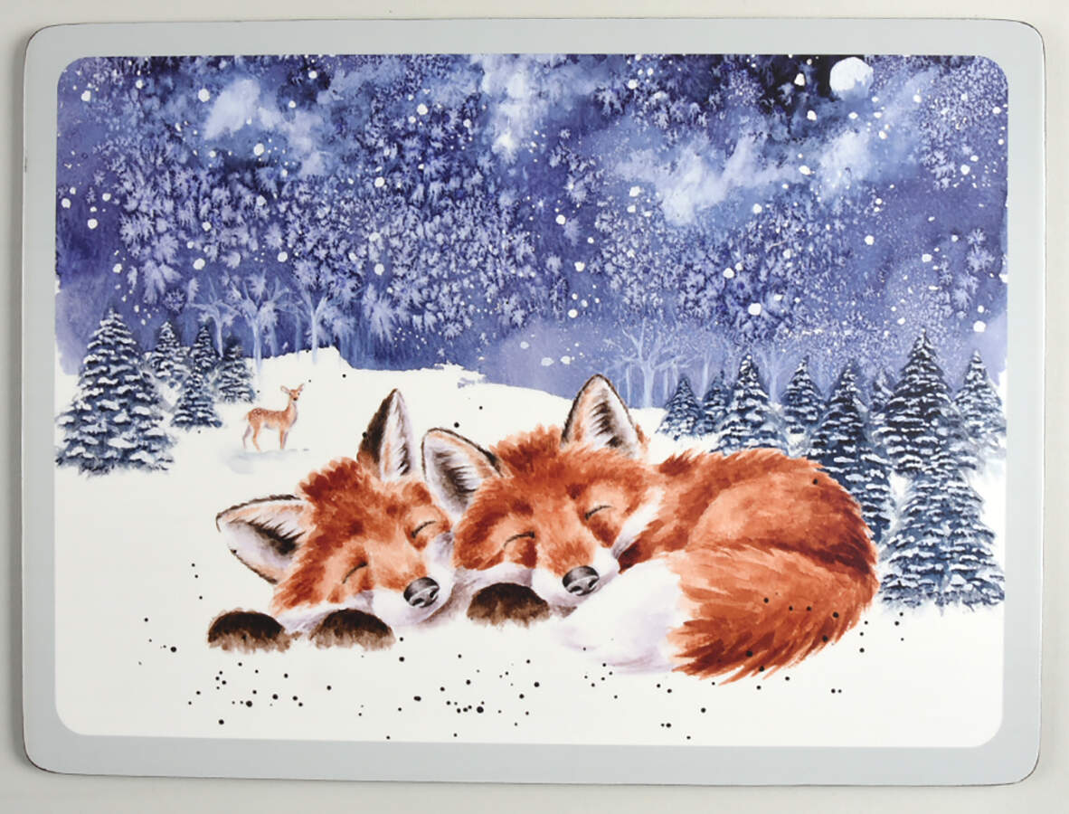 Wrendale Designs Christmas Corkboard Placemat by Royal Worcester-1