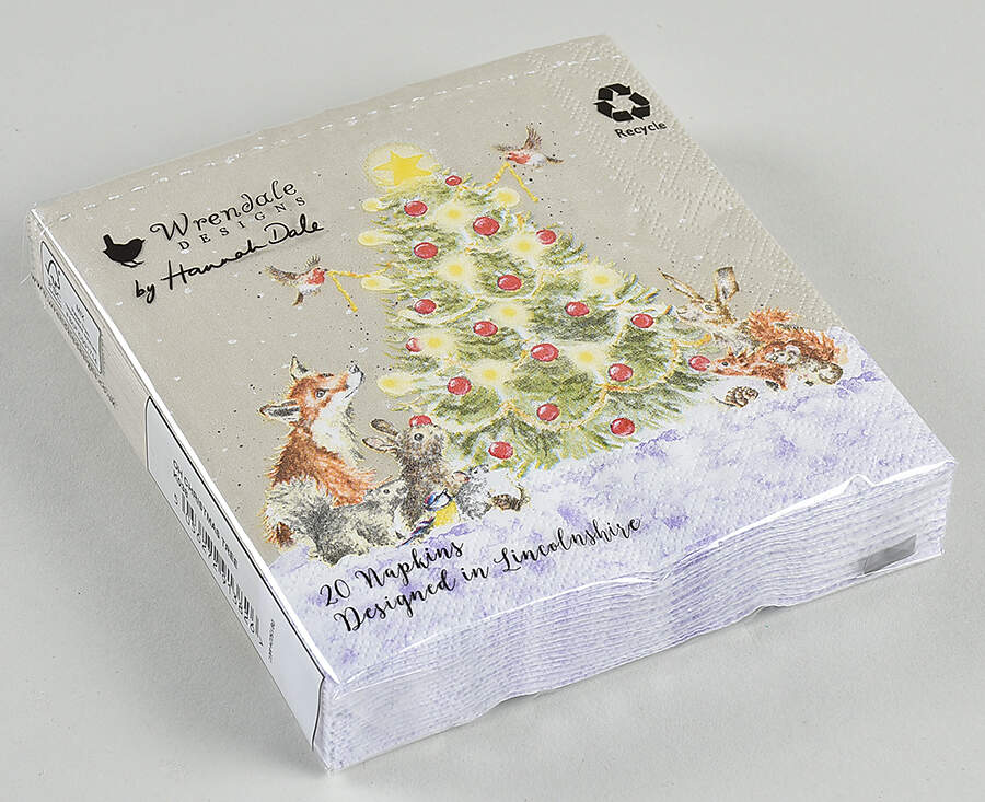 Wrendale Designs Christmas Package of Paper Cocktail Napkins by Royal Worcester-1