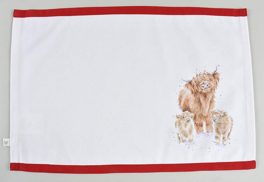 Wrendale Designs Christmas Cloth Placemat by Royal Worcester-1