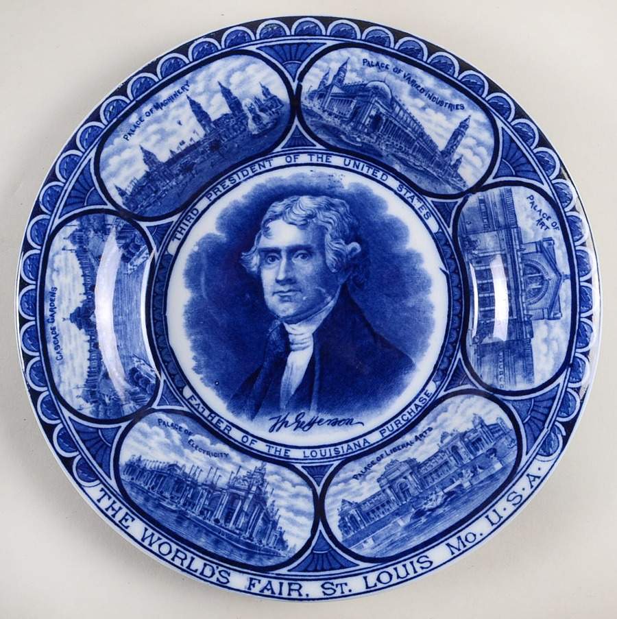 Thomas Jefferson Dinner Plate by Rowland & Marsellus-1