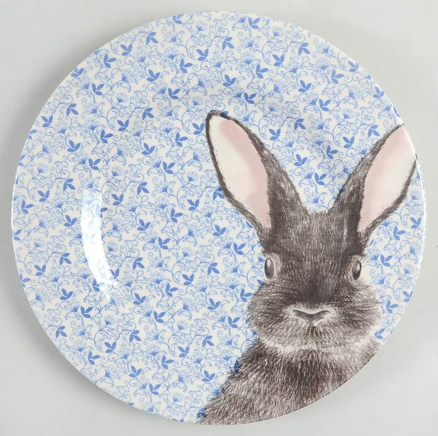 Chintz Rabbit Blue Salad Plate by Royal Stafford-1