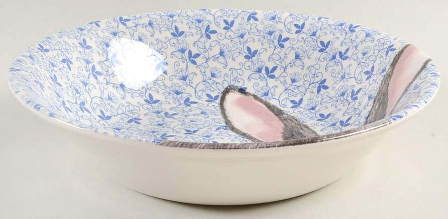 Chintz Rabbit Blue 9" Round Serving Bowl by Royal Stafford-1