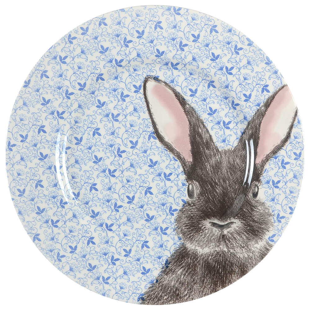 Chintz Rabbit Blue Dinner Plate by Royal Stafford-1