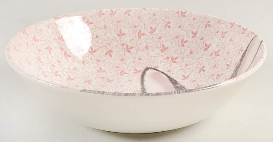 Chintz Rabbit Pink Soup/Cereal Bowl by Royal Stafford-1