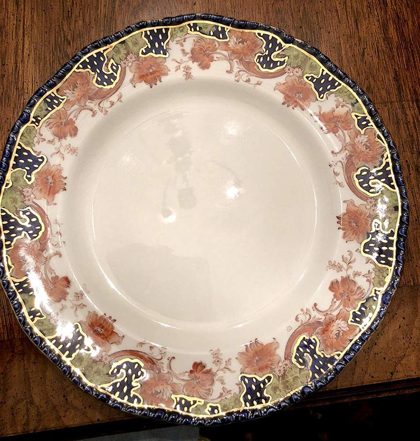 Melrose Red & Green Flowers Salad Plate by Royal Doulton-1