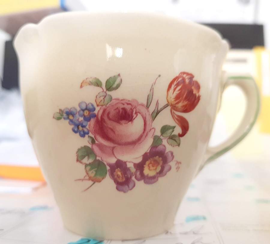 Roses Flat Cup & Saucer Set by Royal Doulton-1