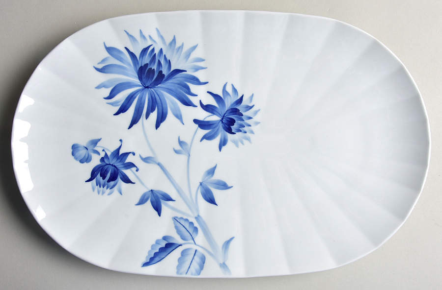 Blomst 13" Oval Serving Platter by Royal Copenhagen-1