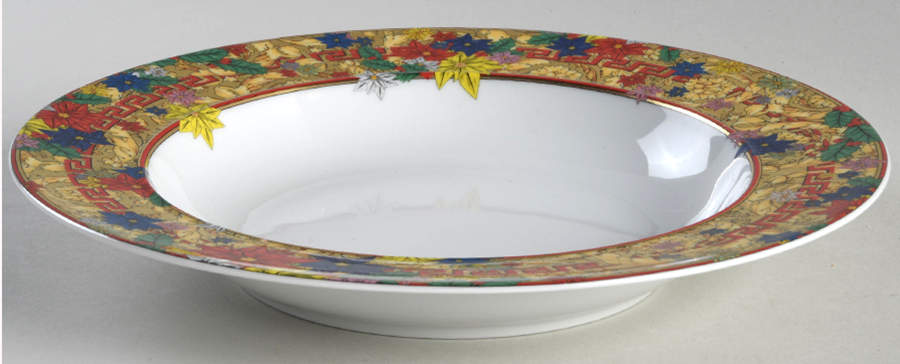 Versace Holiday Alphabet Rim Soup Bowl by Rosenthal - Continental-1