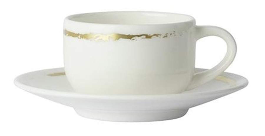 Sketch Chalk Flat Cup & Saucer Set by Royal Crown Derby-1