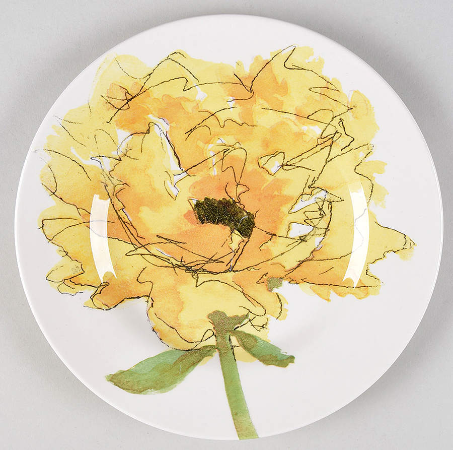 Yellow Poppy Salad Plate by Royal Stafford-1