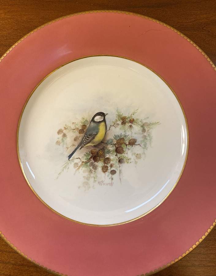 Z2038 Pink Dinner Plate by Royal Worcester-1