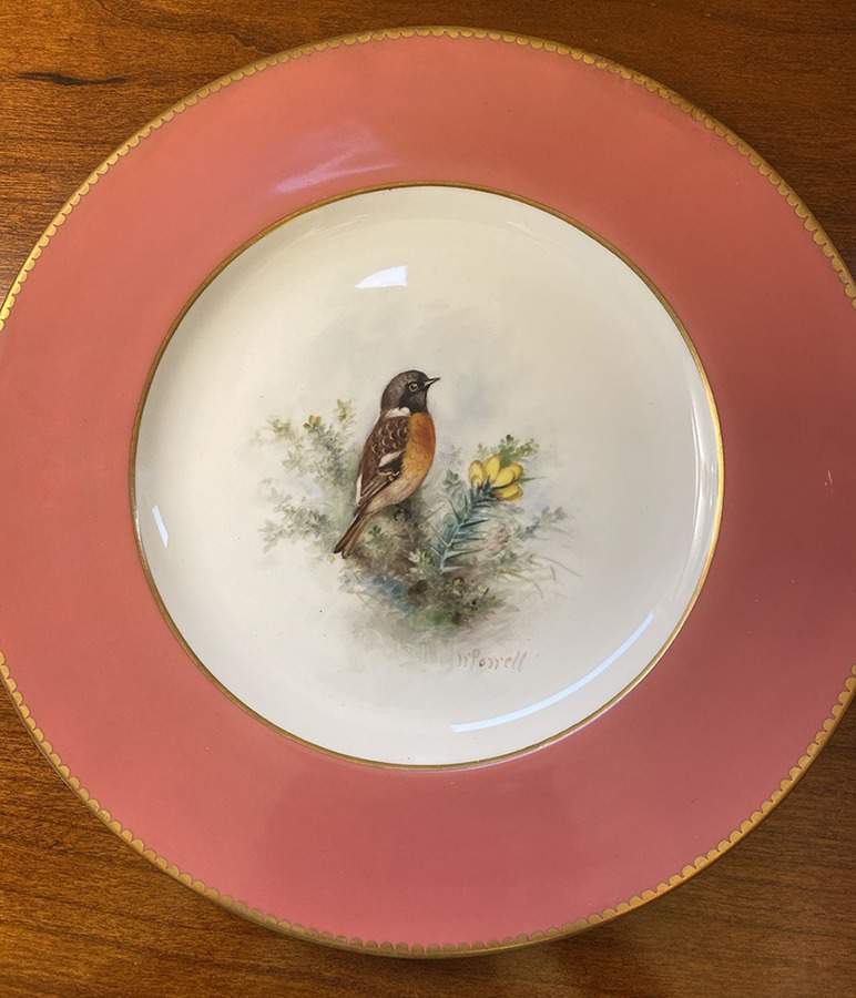 Z2038 Pink Dinner Plate by Royal Worcester-1