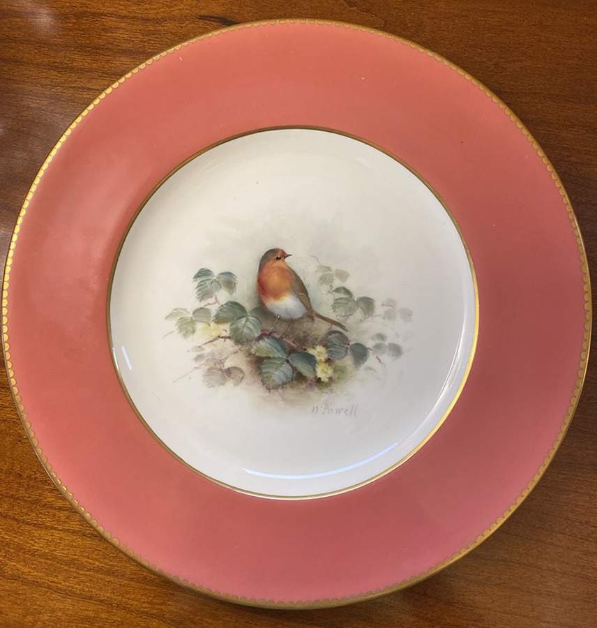 Z2038 Pink Dinner Plate by Royal Worcester-1