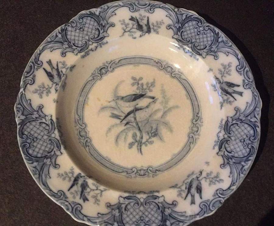 British Birds Large Rim Soup Bowl by Ridgway (Ridgways)-1