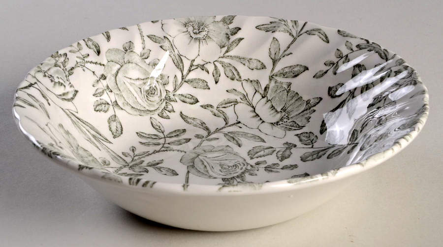 Peony Grey Coupe Cereal Bowl by Royal Wessex-1