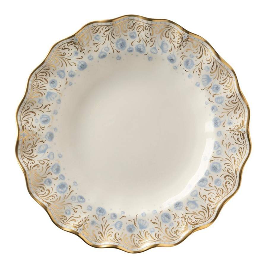 Royal Peony Blue Dinner Plate by Royal Crown Derby-1