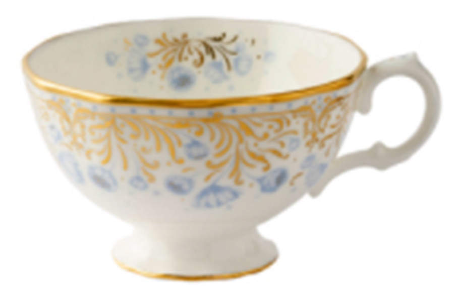Royal Peony Blue Footed Cup by Royal Crown Derby-1