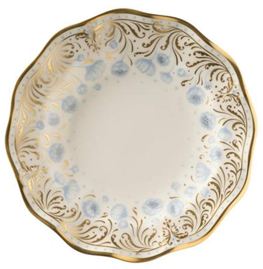 Royal Peony Blue Bread & Butter Plate by Royal Crown Derby-1
