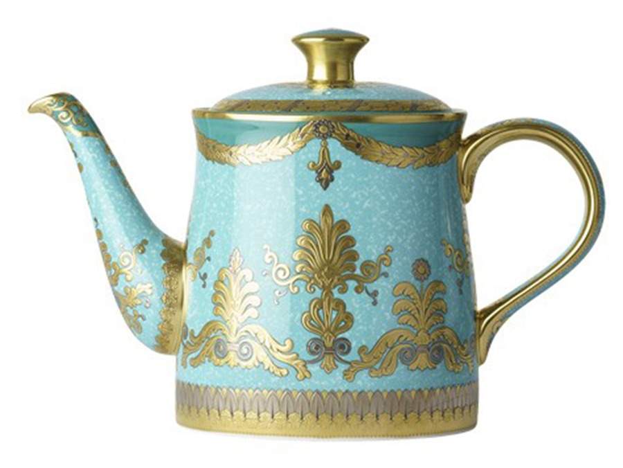 Turquoise Palace Teapot & Lid by Royal Crown Derby-1