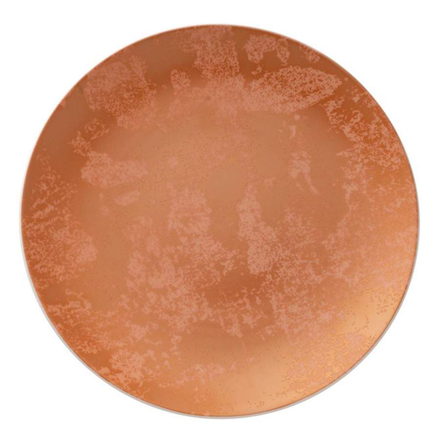 Crushed Velvet Copper Coupe Salad/Dessert Plate by Royal Crown Derby-1