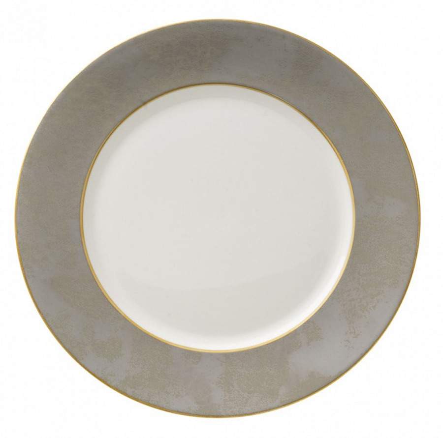 Crushed Velvet Grey Dinner Plate by Royal Crown Derby-1