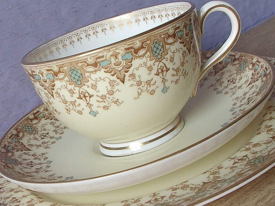 W6275 Footed Cup & Saucer Set by Royal Worcester-1
