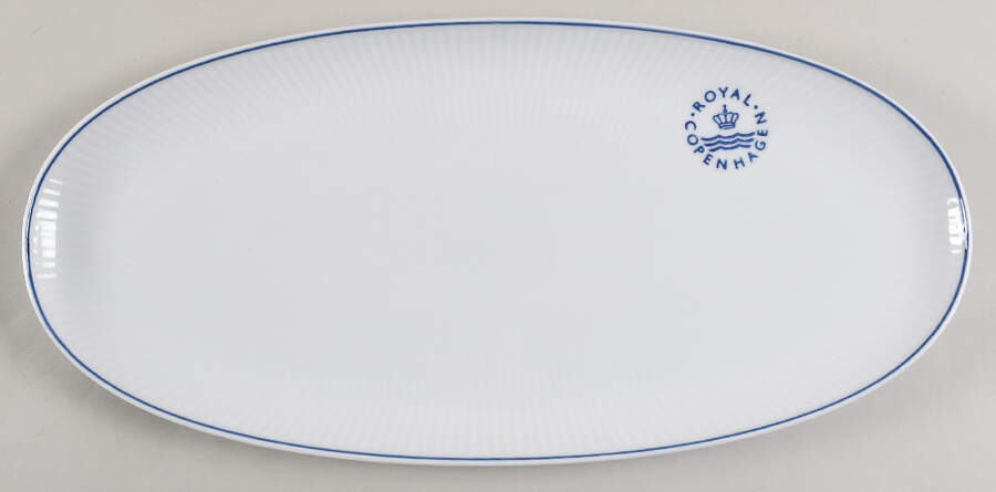 Blueline 14" Oval Serving Platter by Royal Copenhagen-1