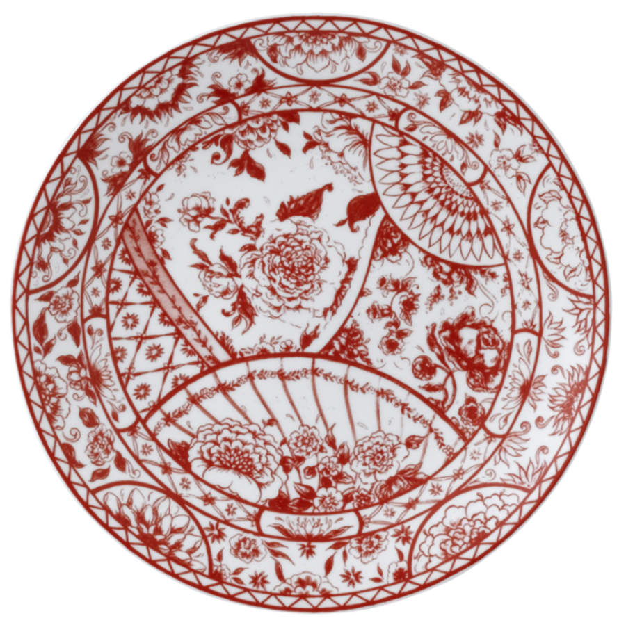 Victoria's Garden Red Dinner Plate by Royal Crown Derby-1