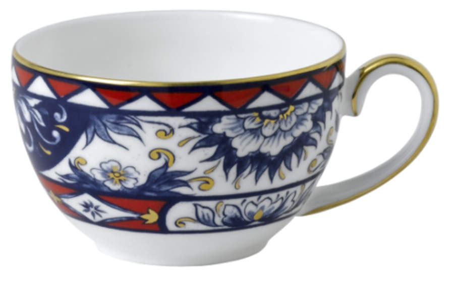 Victoria's Garden Blue and Red Flat Cup by Royal Crown Derby-1
