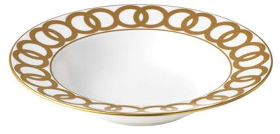 Riviera Dream White Rim Soup Bowl by Royal Crown Derby-1