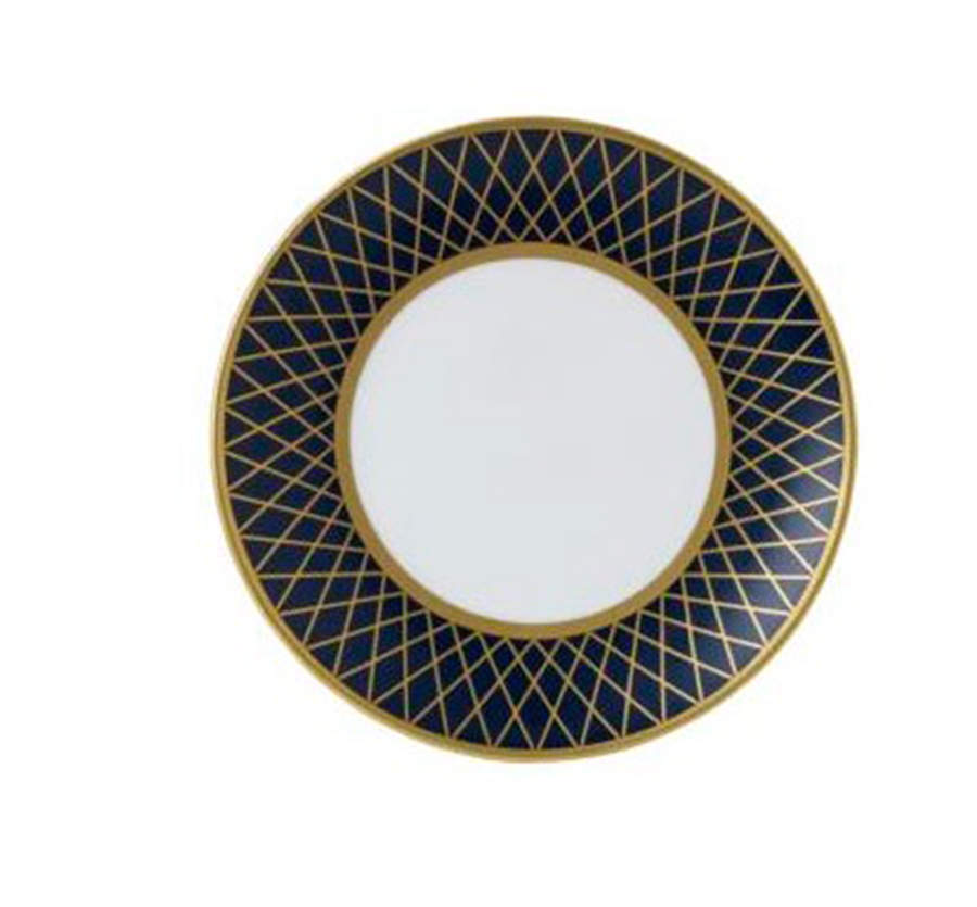 Majestic Navy Blue Bread & Butter Plate by Royal Crown Derby-1