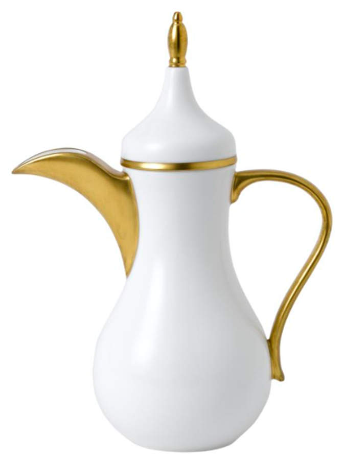 Accentuate Gold Arabic Coffee Pot & Lid by Royal Crown Derby-1