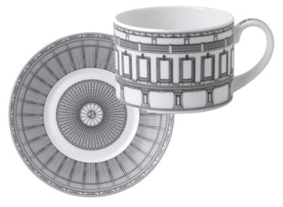 Royal Albert Hall Flat Cup & Saucer Set by Royal Crown Derby-1