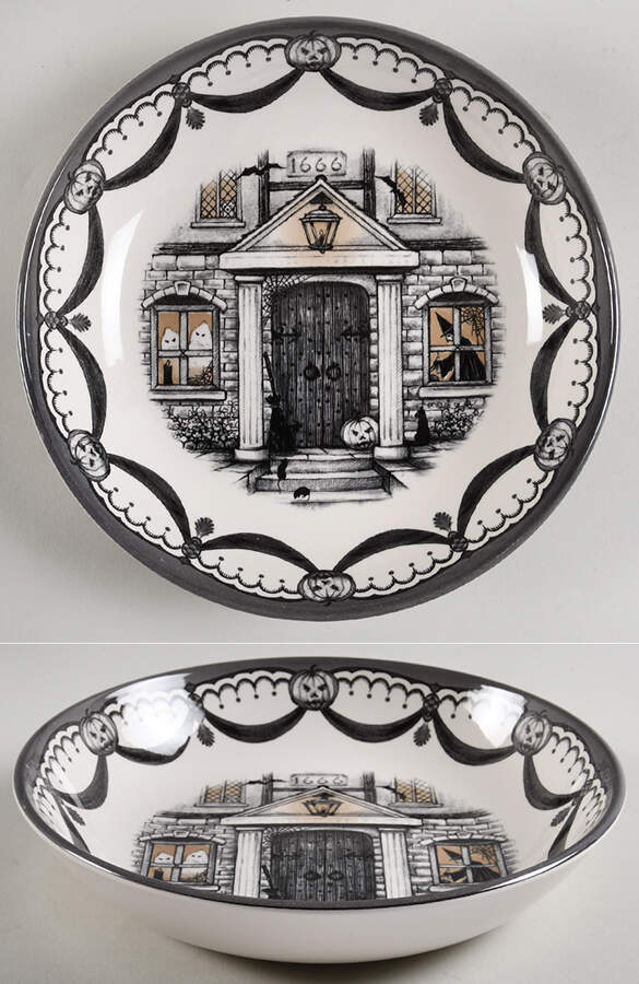 Haunted House 9" Individual Pasta Bowl by Royal Stafford-1