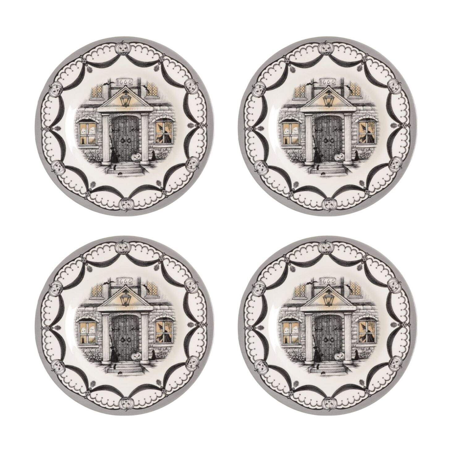 Haunted House Salad Plate - Set of 4 by Royal Stafford-1