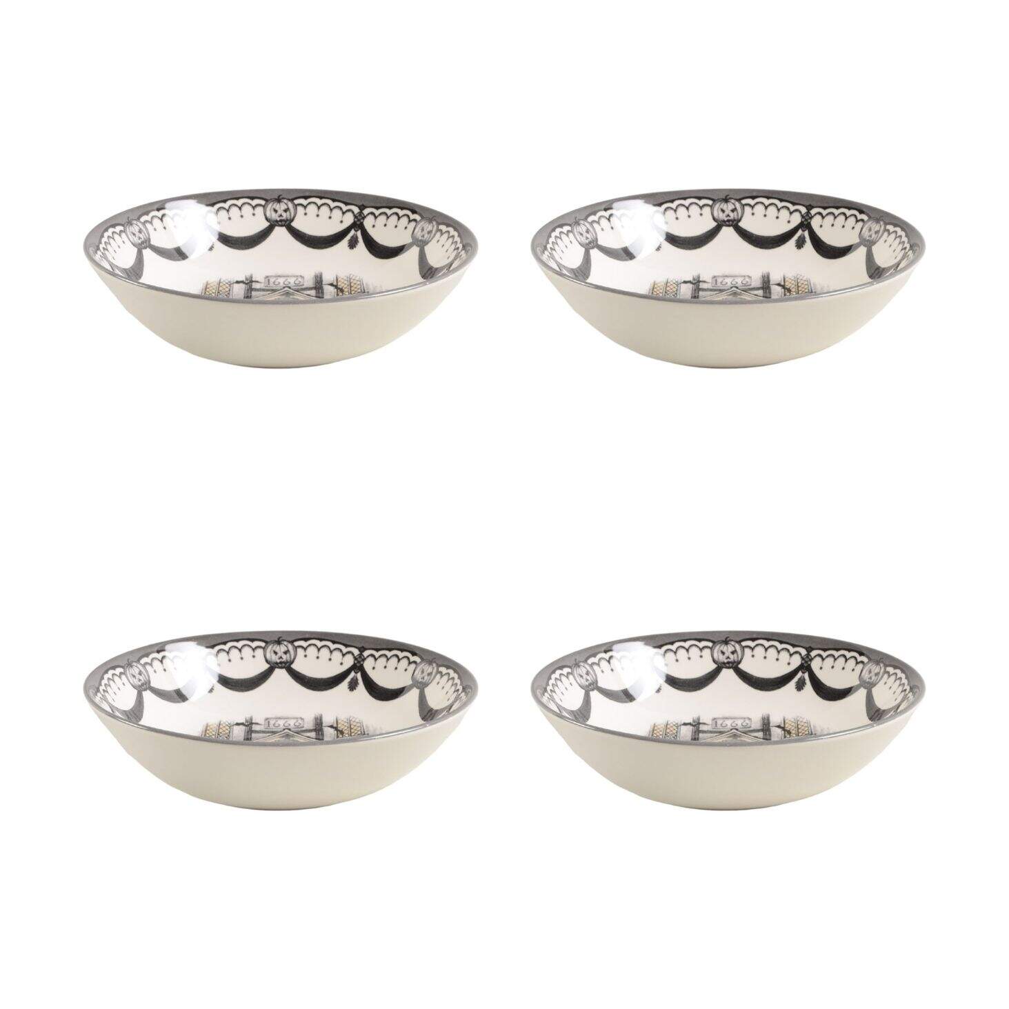 Haunted House Coupe Cereal Bowl - Set of 4 by Royal Stafford-1