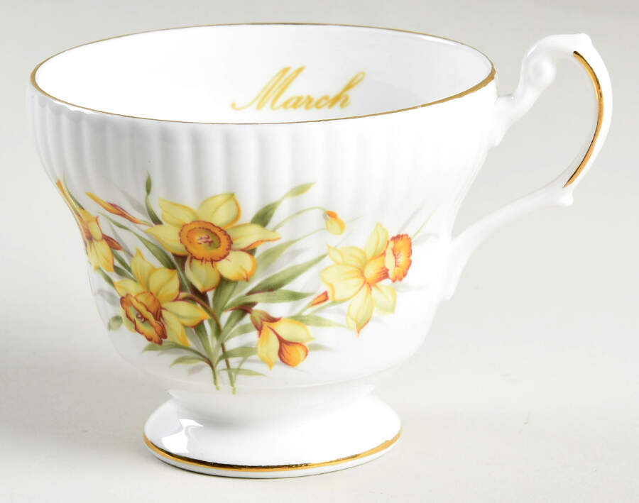Flower of the Month (Ribbed) Footed Cup by Royal Dover-1