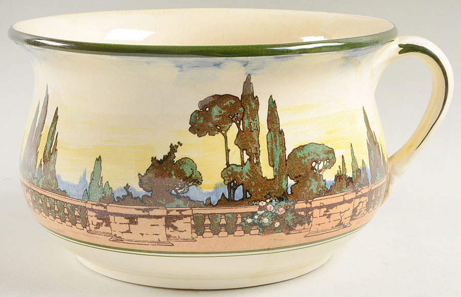 Trees in a Garden Chamber Pot No Lid by Royal Doulton-1