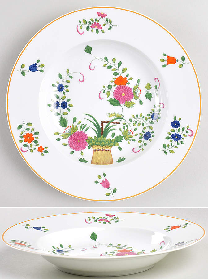 Chine Petit Panier Chinois White Rim Soup Bowl by Raynaud-1